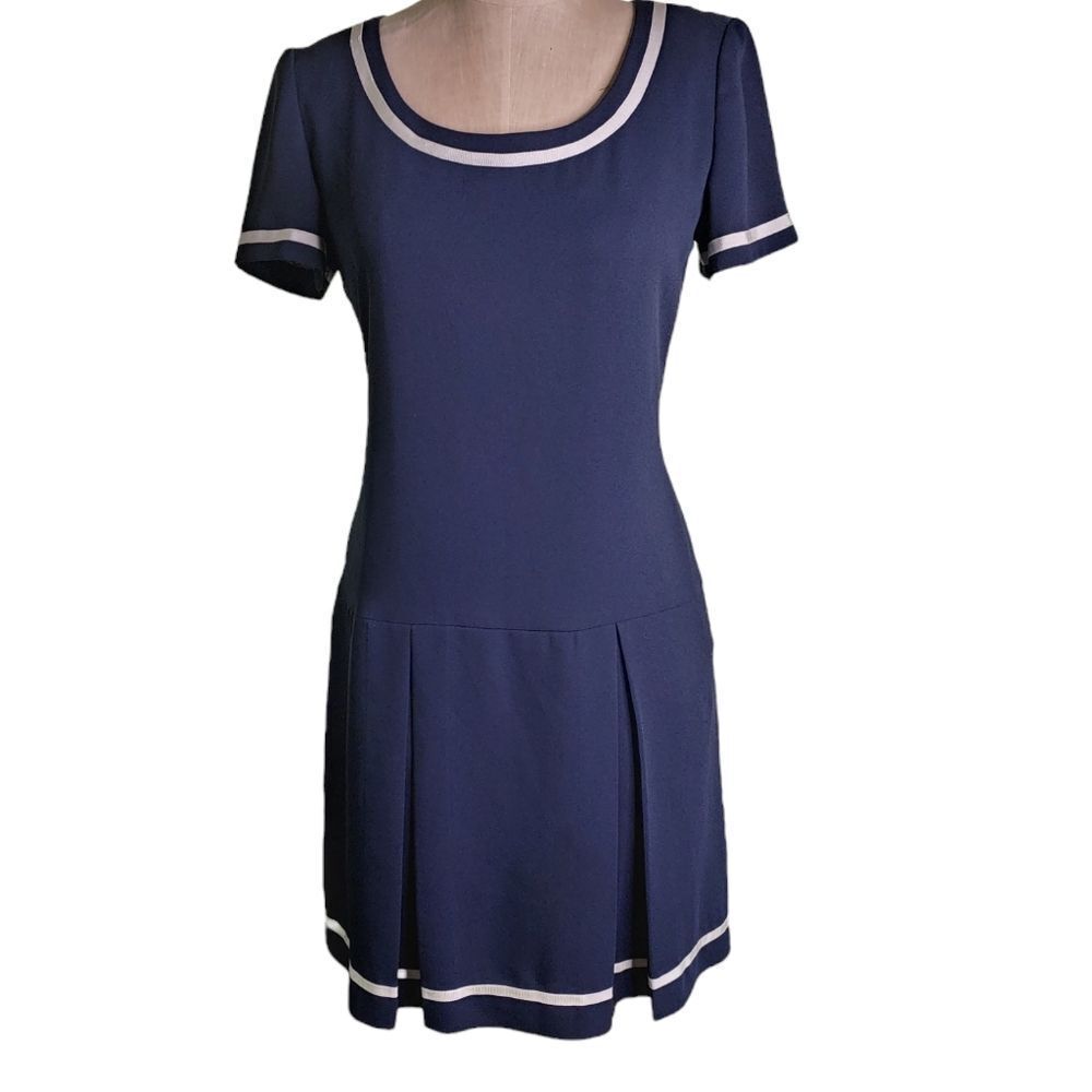 VINTAGE Donna Ricco drop waisted pleated skirt dress